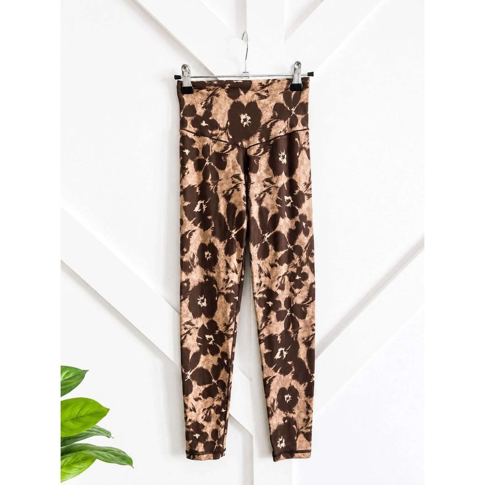 OFFLINE by Aerie Leggings Women Small Brown Floral Real Me High Rise 7/8 Length